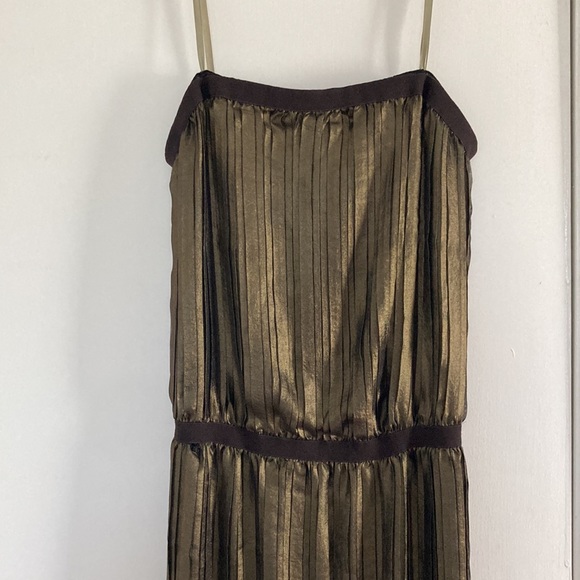 BCBG Max Azria Mateo Dress Goldblack Size Small - Picture 6 of 6